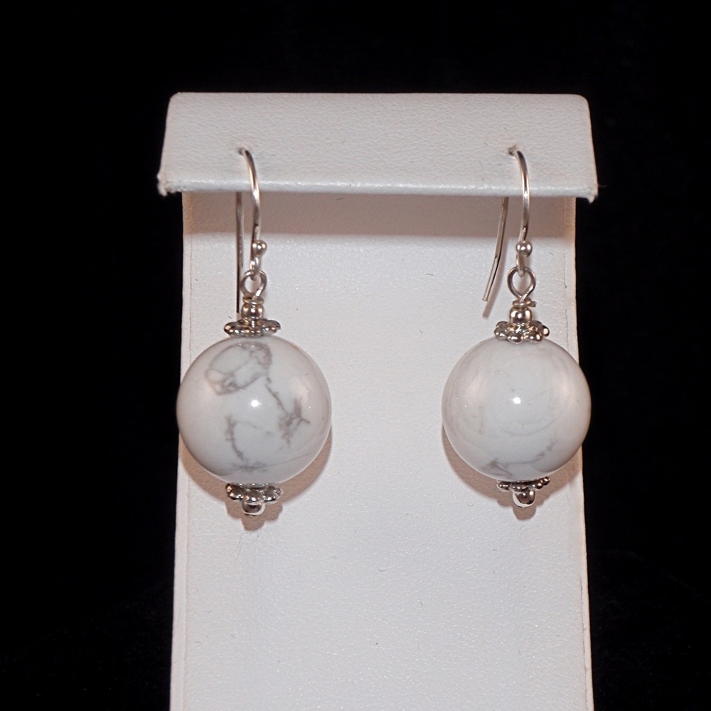 Howlite drop earrings